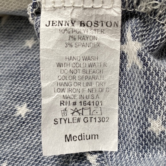 Jenny Boston Christie Stars Tee 💗 Navy & Ivory - Picture 15 of 15